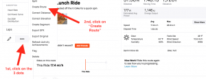 strava ride to route